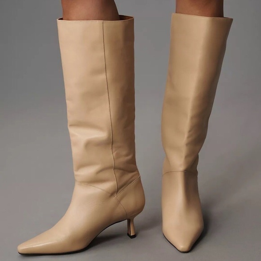 By Anthropologie Knee-High Pointed-Toe Boots